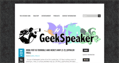 Desktop Screenshot of geekspeaker.com