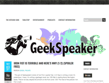 Tablet Screenshot of geekspeaker.com